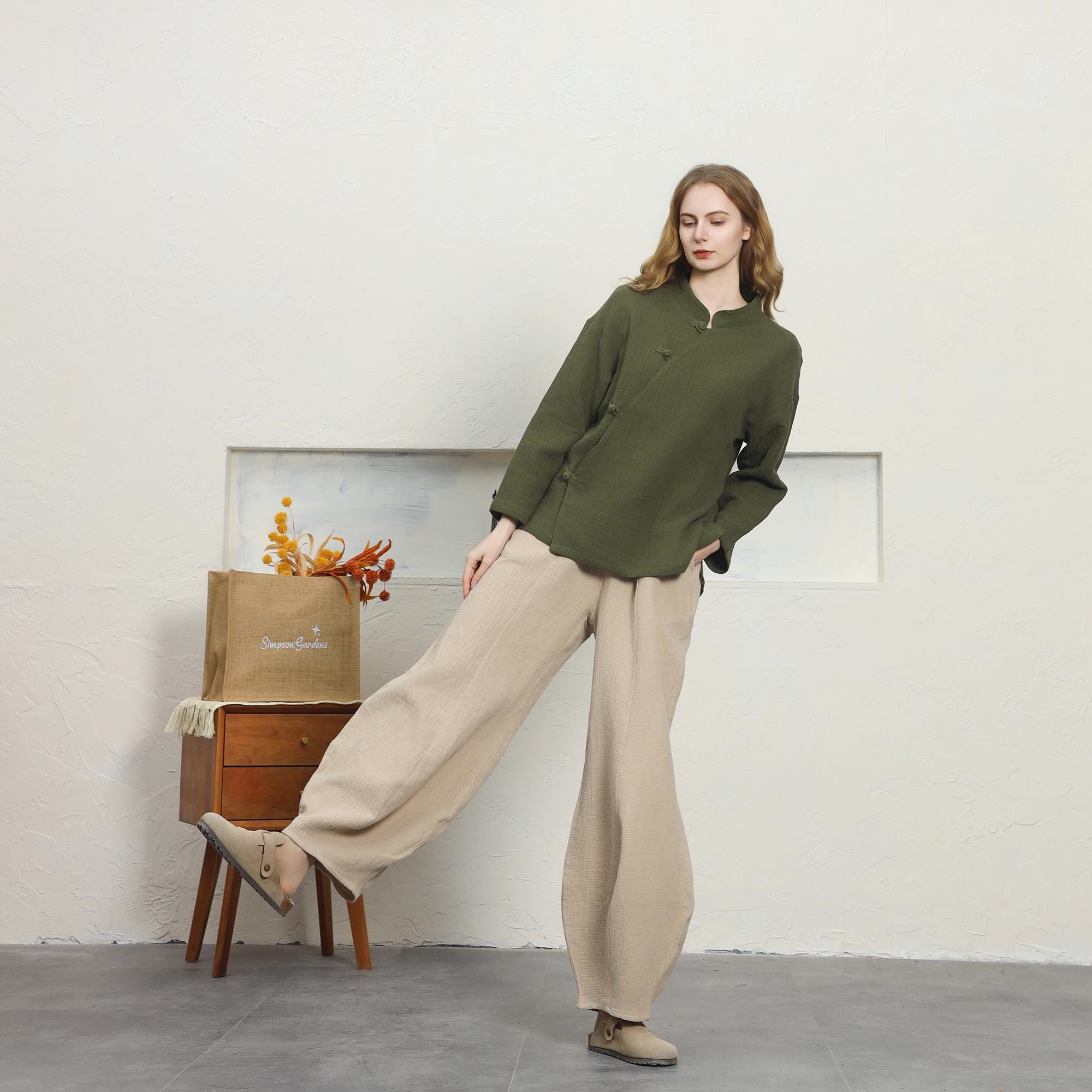 XLJ Baloon Linen Pants  - Rye main image 0