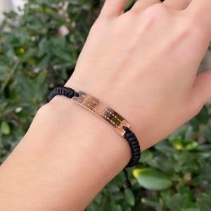 Custom Sterling Silver Morse Code Bracelet: Secret Message Gift