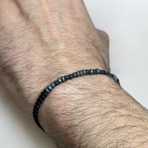 Morse Code Hematite Bracelet: Custom Memorial Jewelry Gift