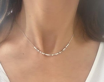 Custom Morse Code Necklace: Sterling Silver Hidden Message Jewelry