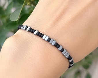 Personalized Morse Code Bracelet: Loss of Dad Memorial Jewelry