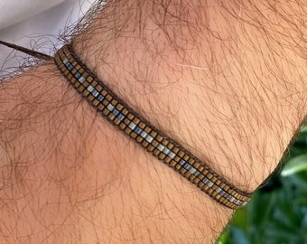 Custom Morse Code Bracelet: Miyuki Glass Bead Hidden Message Jewelry