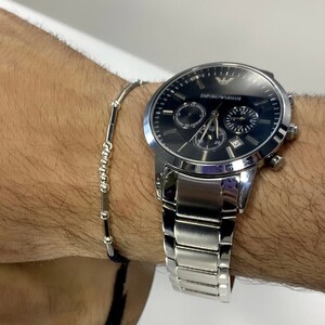 Love You Personalized Mens Bracelet, Custom Morse Code Bracelet, Until We Meet Again, Memorial Remembrance Bracelet,Sympathy Gifts for Him