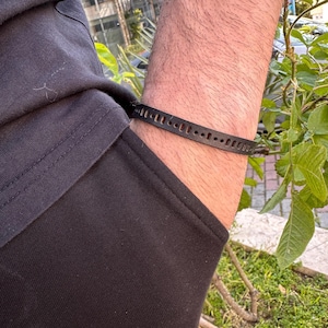 Pulsera personalizada con código Morse para hombre, regalo para papá de un ángel, pulsera conmemorativa, recuerdo de aborto espontáneo, pérdida de un bebé, regalo para esposo y papá.