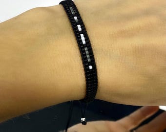 Custom Morse Code Bracelet: Miyuki Glass Bead Secret Message Jewelry