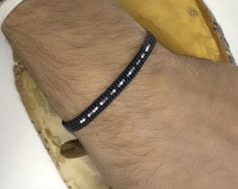 Personalisierte Morse-Code-Gedenk-Armband: Miyuki Glasperle Erinnerungsgeschenk