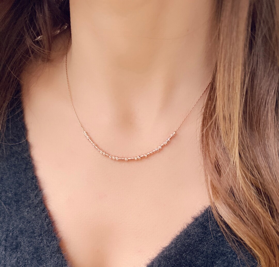 Custom Morse Code Necklace in 14K Rose Gold Filled or Silver ...