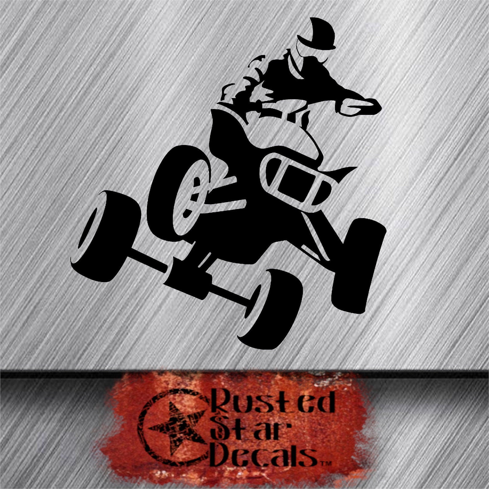 Quad Jumping Decal 4 Wheeler Sticker ATV Four Wheeler Etsy
