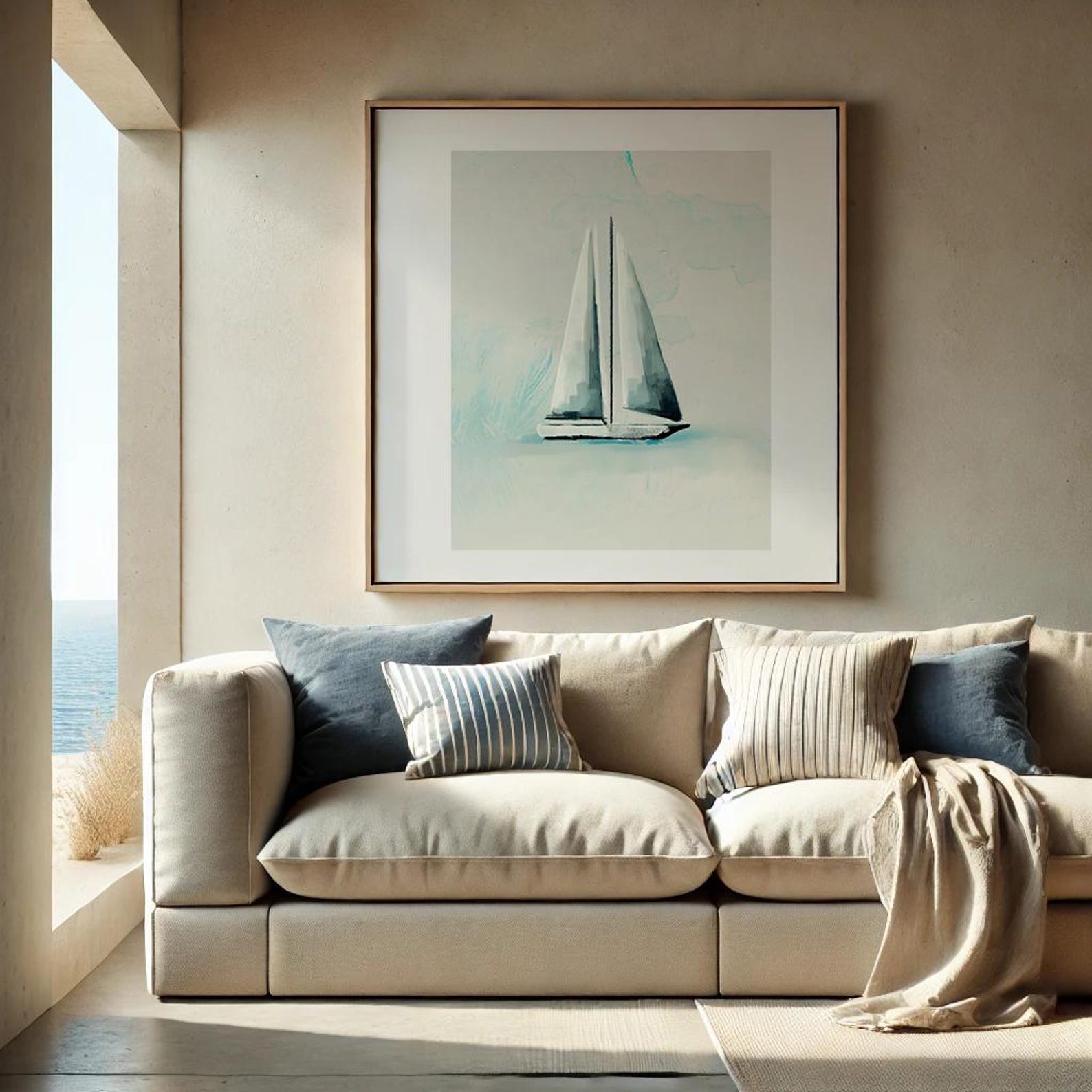 Nautical Decor and Watercolor Print for Beach House, Coastal Wall Art ...