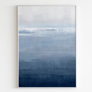 Coastal Gallery Wall Above Bed, Beach Print Set for Coastal House, 5 Piece Wall Art, Blue Home Decor, Calming Wall Decor for Beach House image 5