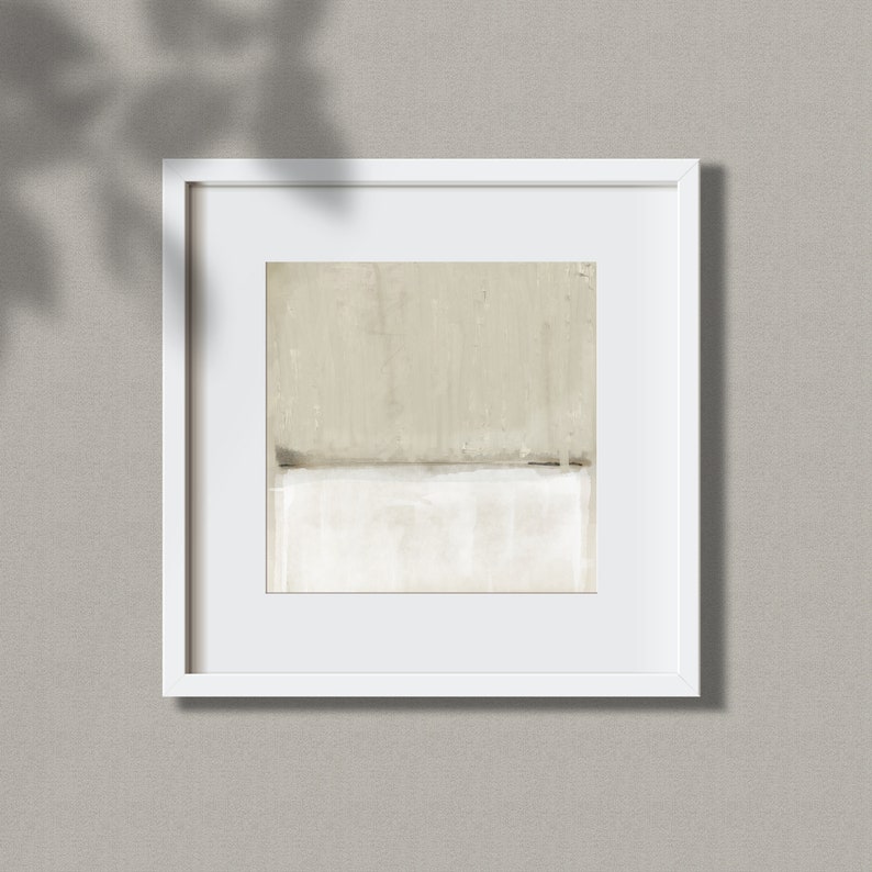 Japandi square wall art, Minimalist art print digital download, Japandi decor, Gallery wall set, Wabi sabi wall art imagem 6