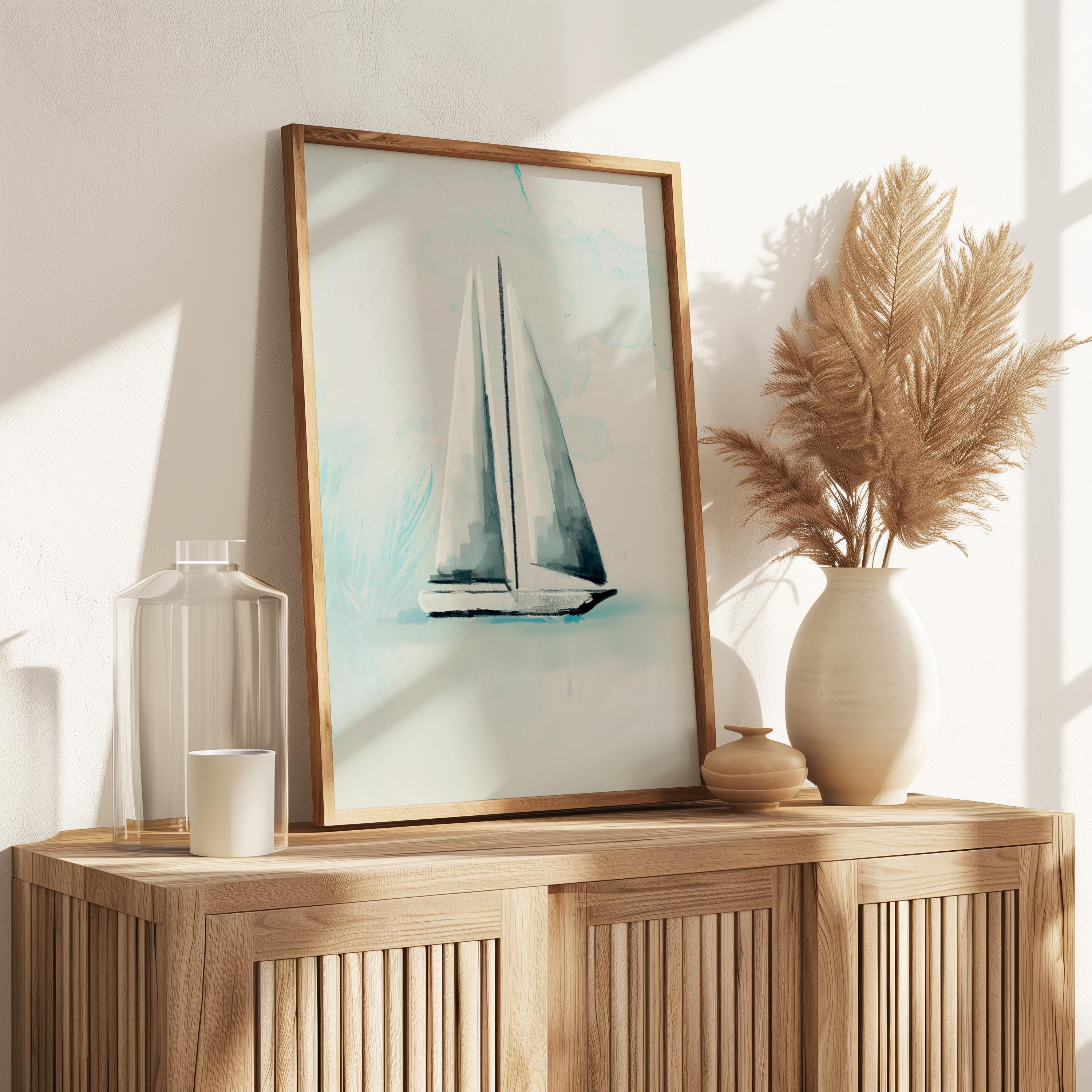 Nautical Decor and Watercolor Print for Beach House, Coastal Wall Art ...