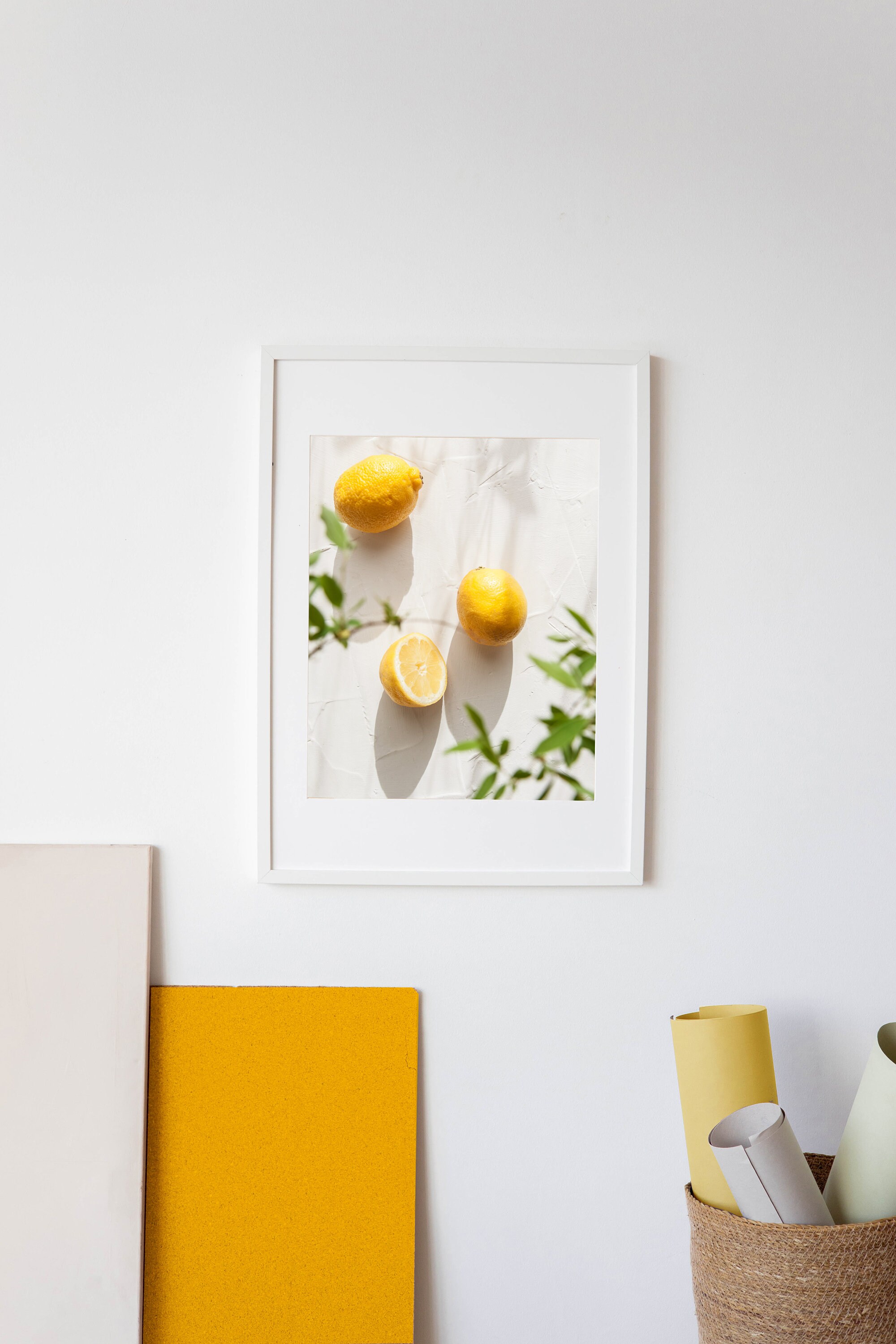 Yellow Wall Art, Lemon Photo Kitchen Poster, Yellow Kitchen Decor ...