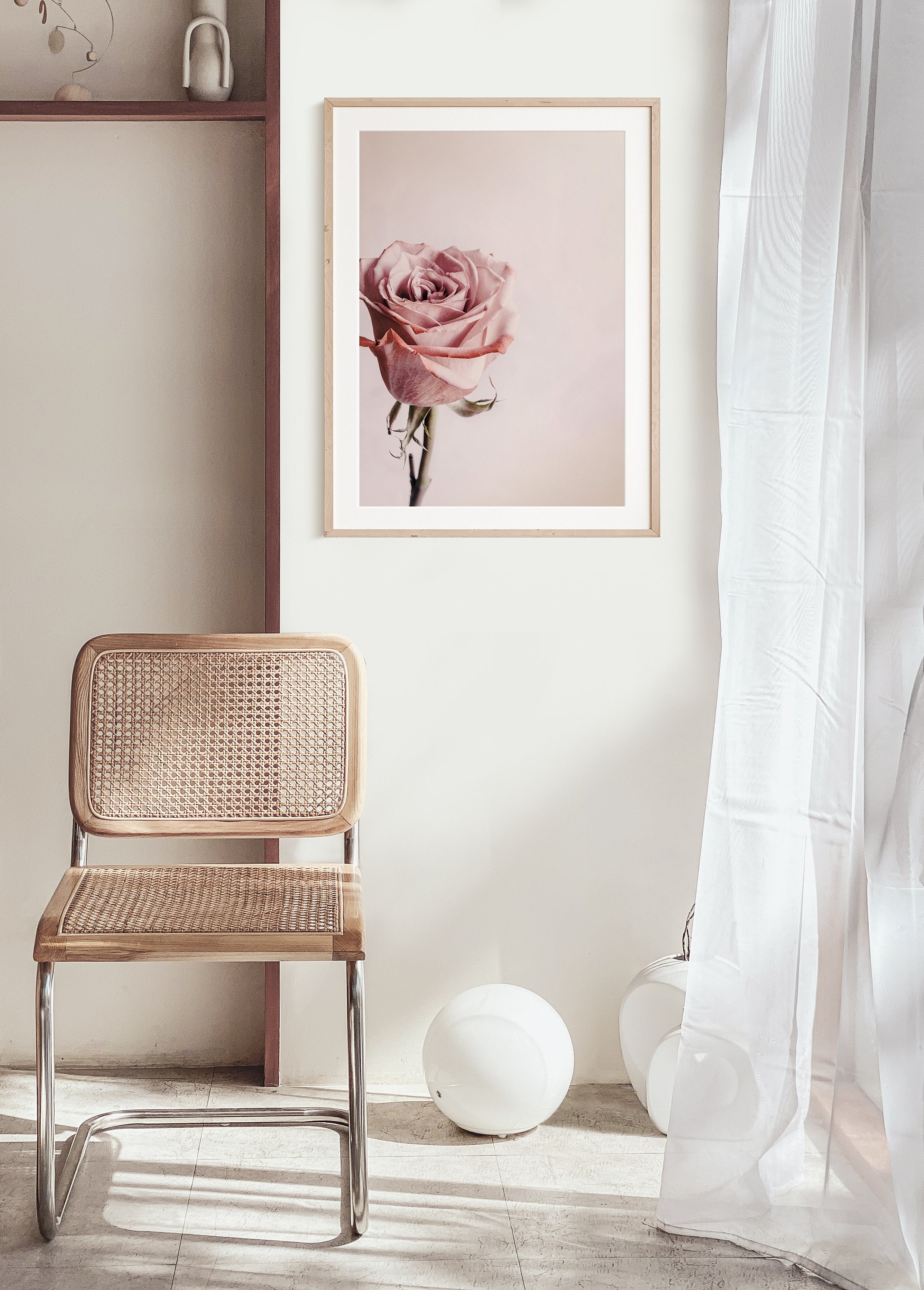 Blush Pink Rose Print, Romantic Wall Art, Rose Flower Printable Wall ...