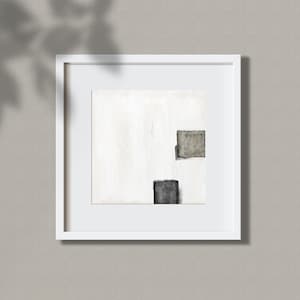 Japandi square wall art, Minimalist art print digital download, Japandi decor, Gallery wall set, Wabi sabi wall art imagem 3