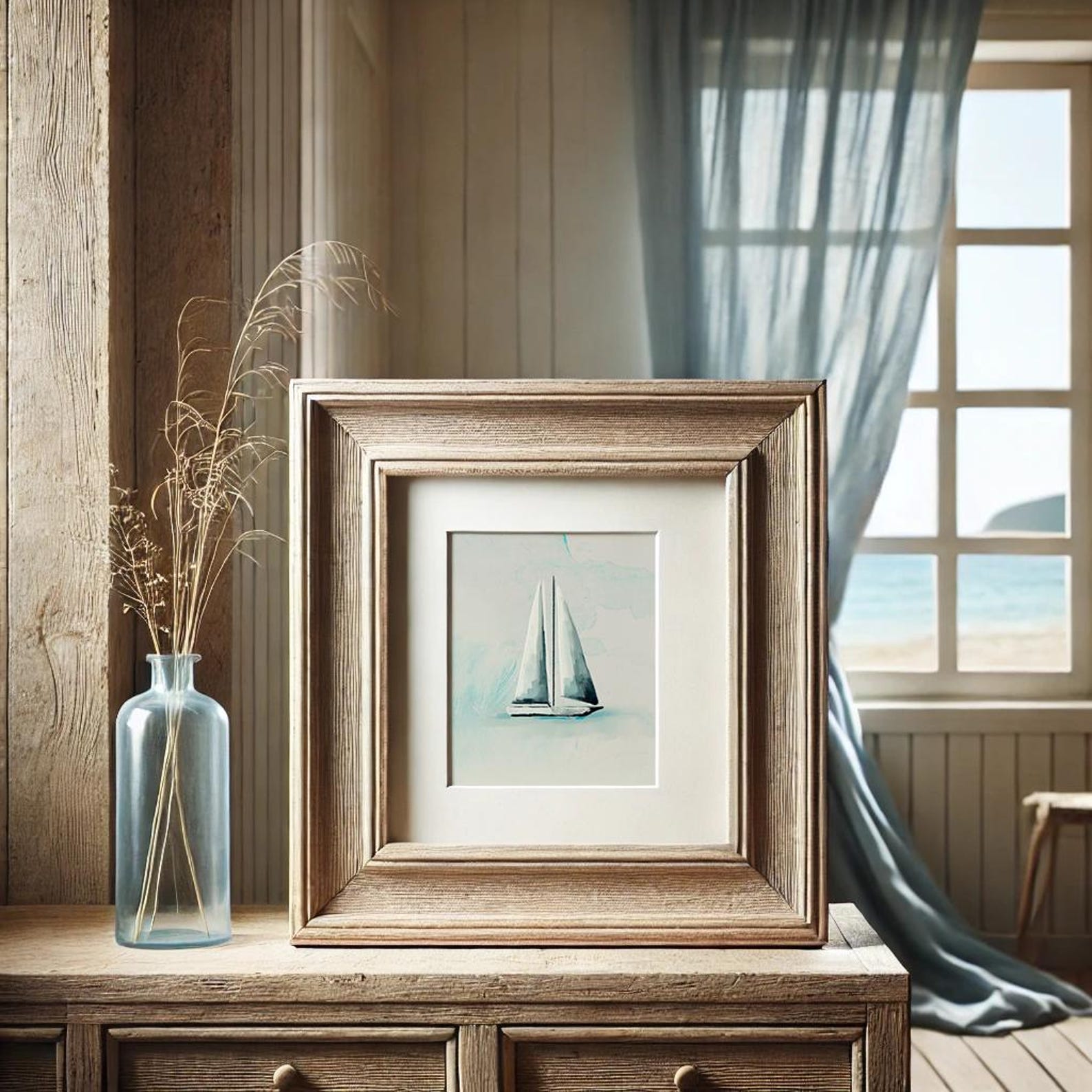 Nautical Decor and Watercolor Print for Beach House, Coastal Wall Art ...