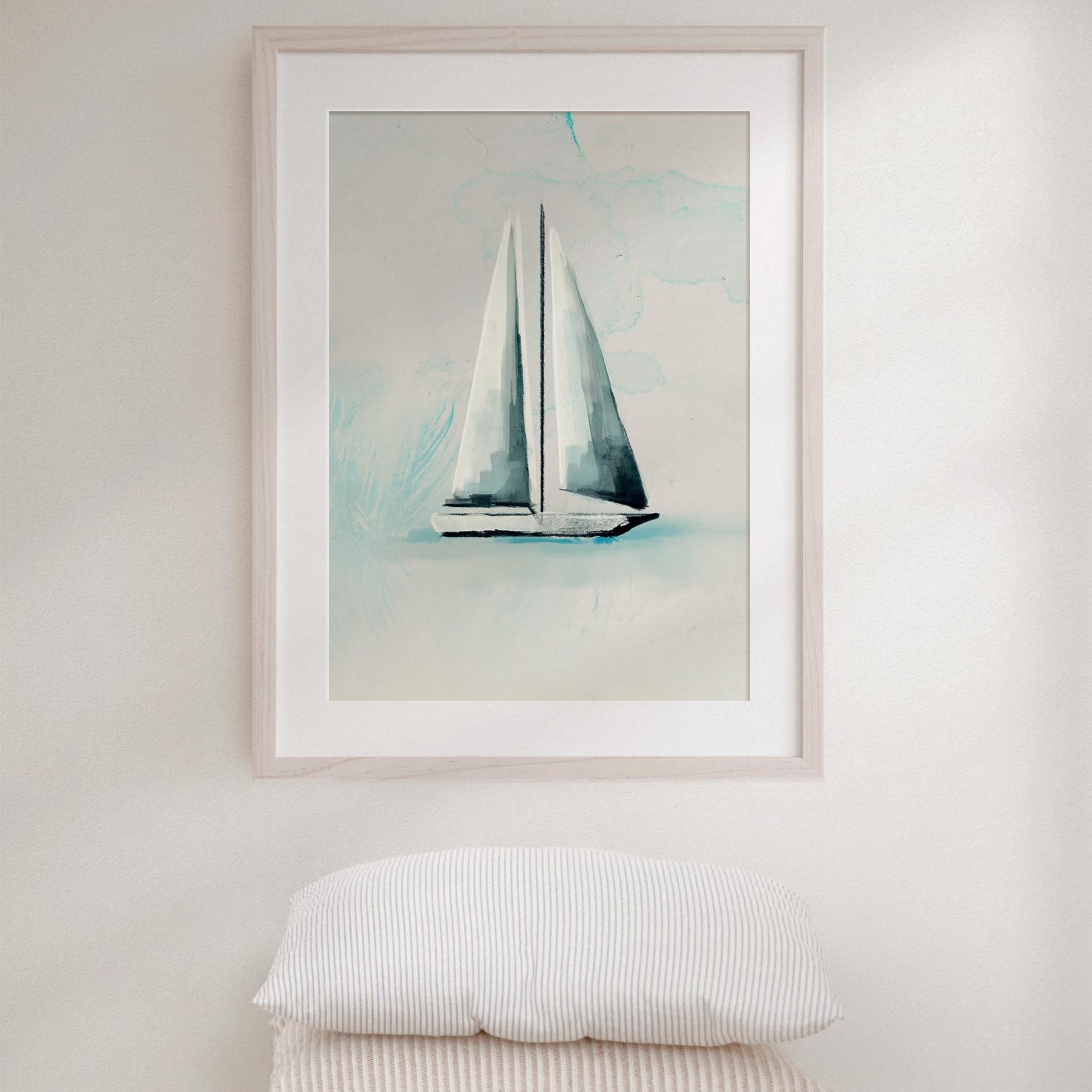 Nautical Decor and Watercolor Print for Beach House, Coastal Wall Art ...