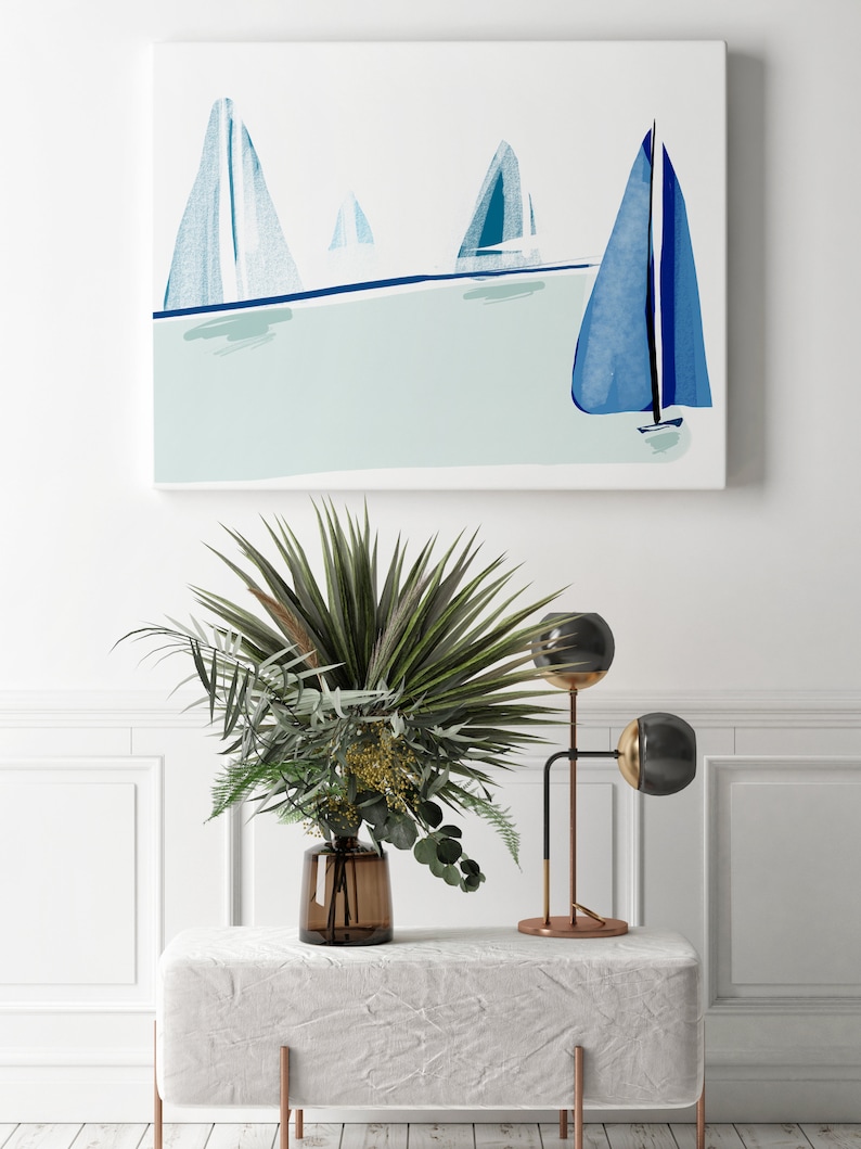 Sailboat Print Sailing Poster Sea Wall Art Regatta - Etsy