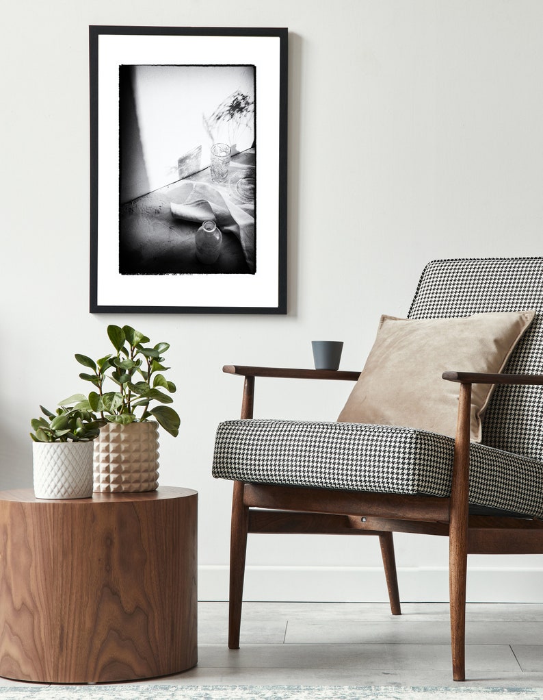 Still Life Black White Print Modern Decor for Studio Loft - Etsy