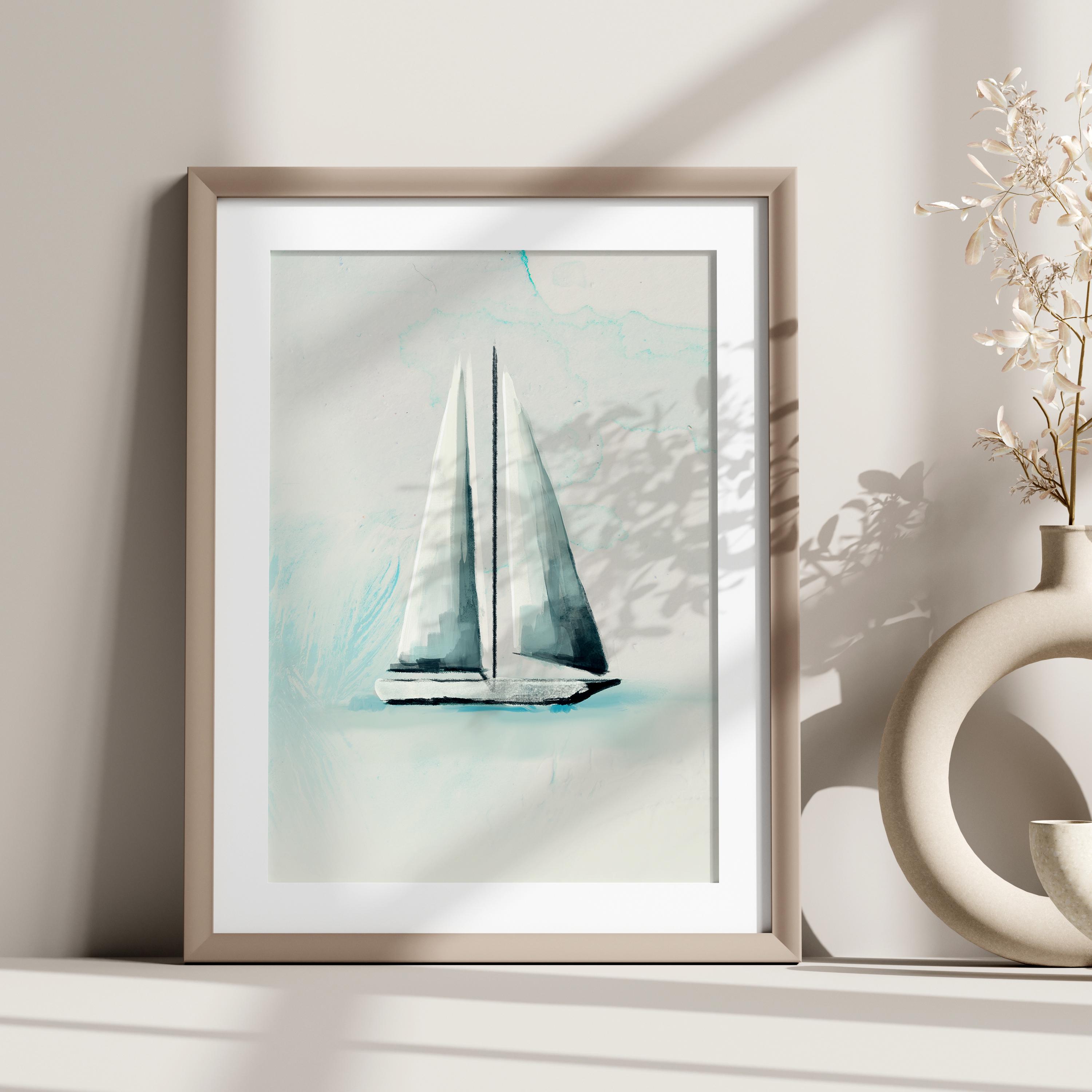 Nautical Decor and Watercolor Print for Beach House, Coastal Wall Art ...
