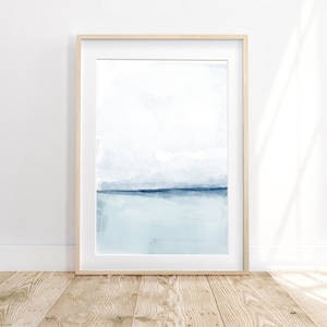 Abstrakt Küsten Drucke, Ozean Aquarell druckbare Kunst, Strand Malerei, minimalistische Wandkunst, Boho Küsten Dekoration, Schlafzimmer, sofortiger Download