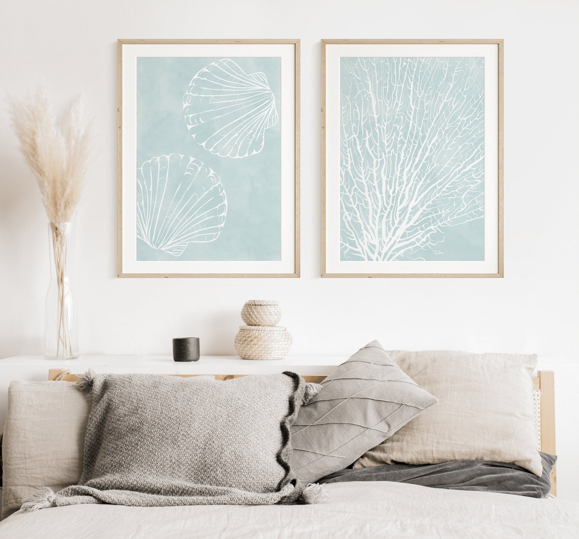 2 Pieces Wall Decor Coastal Home Decor Boho Beach Gallery - Etsy