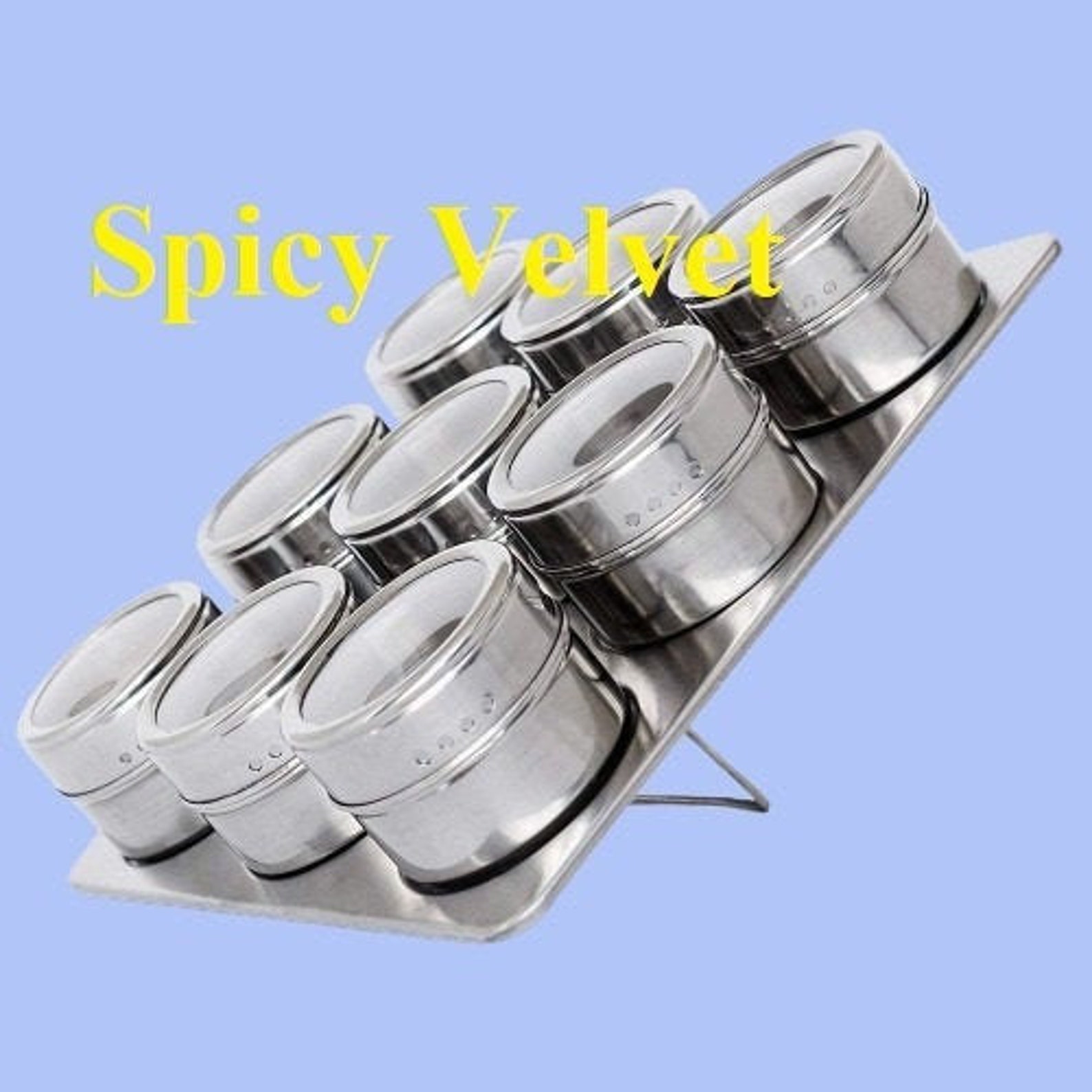 Indian Spice Box In Steel set of 9 Silver Colour Spice Rack Etsy