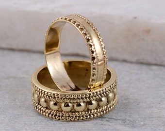Brass gold Band, yellow gold band, Wide Band Gold Ring, Wedding Band, Unique Band, Brass ring, designer Ring, Bohemian Ring