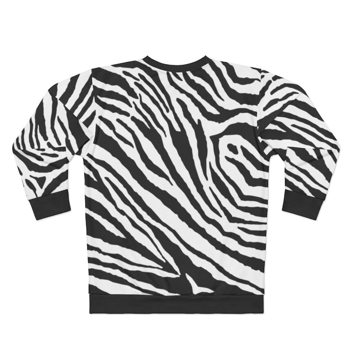 Black Zebra Crewneck VintageStil Sweatshirt ZebraMuster Etsy