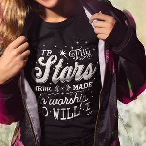 If The Stars Were Made To Worship So Will I Christian Psalm Doxology T-Shirt. Faith Based Worship Shirt Gifts For Women. Christian Scripture