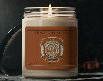 Sympathy Gifts Anniversary Remembrance Candle For Daddy. Soy Candle Funeral Gift In Memory Of Dad Thoughtful Think Of You Loss Of Daddy Gift