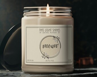 Sympathy Candle Remembrance Gift Candle For Mum. Soy Candle Funeral Gifts In Memory Of Mum  Thoughtful Think Of You Loss Of Mother Gift.