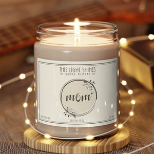 Sympathy Candle Remembrance Gift Candle For Mom. Soy Candle Funeral Gifts In Memory Of Mom  Thoughtful Think Of You Loss Of Mother Gift.