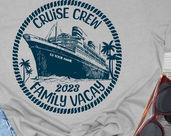 Family Cruise Personalised TShirts, 2023 Family Cruise Shirts, Group Cruise Shirts Family Vacation T-shirt I Matching Cruise Travel T Shirt