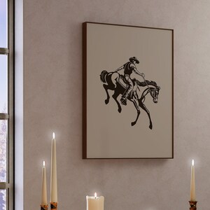 Western Rodeo Kitchen Wall Décor, Cowgirl Southwest Hallway Print, Cowboy Retro Ranch Style Poster, Wild West Horse Digital Instant Download