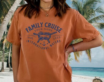 Family Cruise Personalised TShirts, 2023 Family Cruise Shirts, Group Cruise Shirts Family Vacation T-shirt I Matching Comfort Colors T Shirt