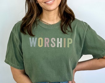 Culto Christian Faith Based Tshirt Comfort Color Worship Gospel Vintage T Shirt Faith Regalo di compleanno Girocollo Bibbia Salmo Jesus Faith Tee