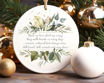 Bereavement Sympathy Gift, Those We Love Don&#39;t Go Away, Bereavement Gift Family Loss, Christmas Memorial Gift, Sympathy Keepsake Gift Quote