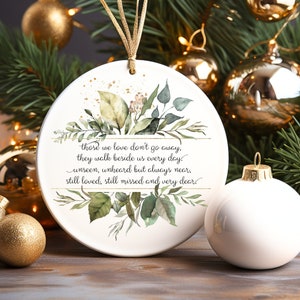 Bereavement Sympathy Gift, Those We Love Don&#39;t Go Away, Bereavement Gift Family Loss, Christmas Memorial Gift, Sympathy Keepsake Gift Quote