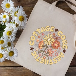 Jesus Tote Bag Eco Friendly Canvas Tote Bag | Christian Tote Bag Gift Aesthetic Tote Bag I Trendy Tote Bag Christian Faith Cottagecore Gifts