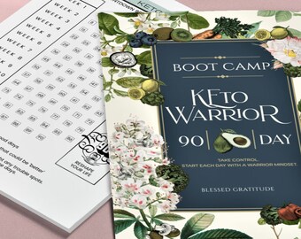 Keto habit tracking printable 90 day food planning set. Keto habit planners, food lists, tips & progress trackers. Beginners to keto bosses.