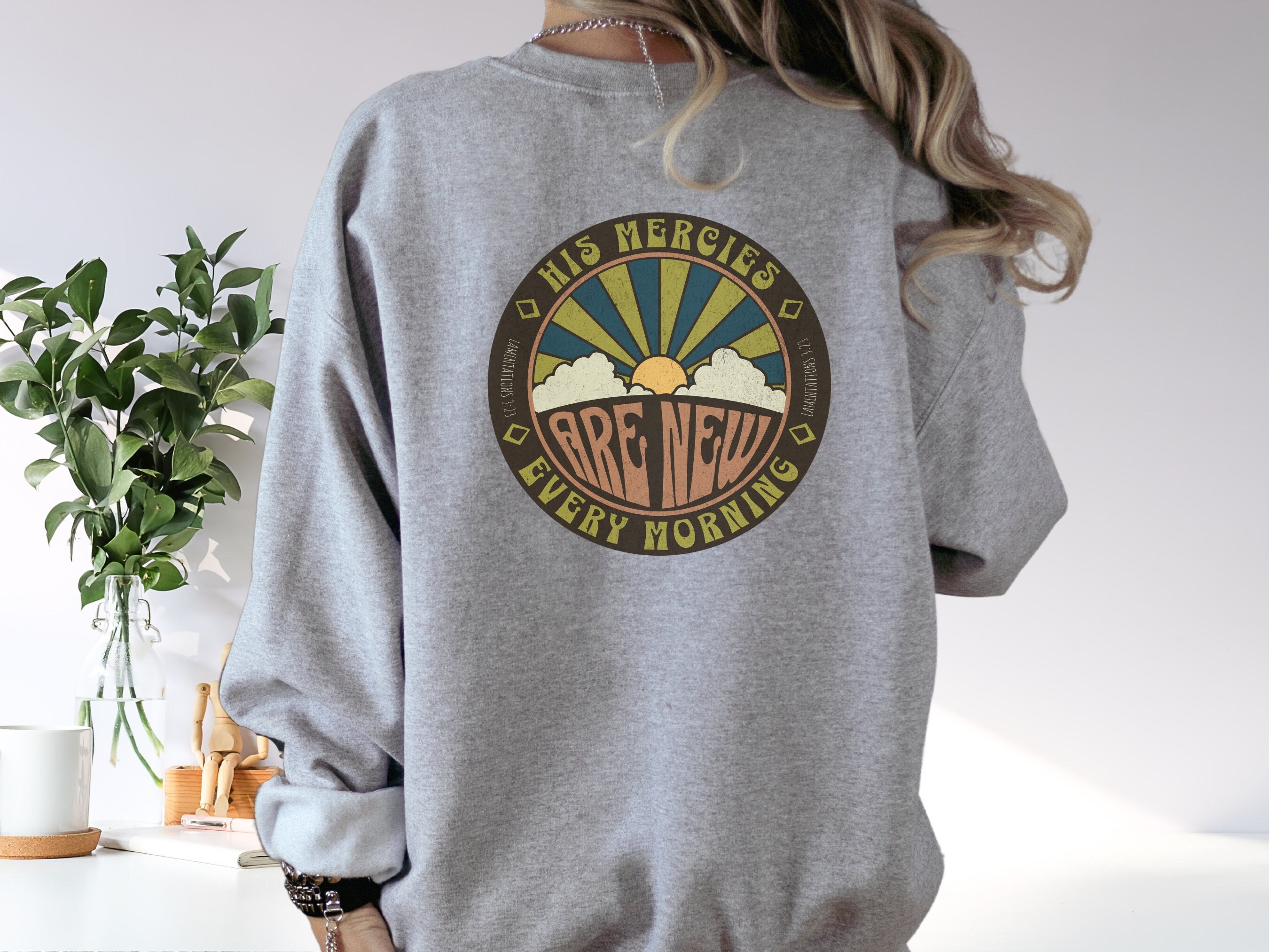 Jesus Crewneck Back Design Sweatshirt Bible Quote I Retro