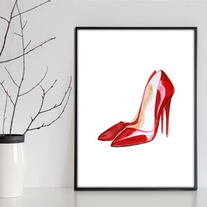 BASIC REDS Boho Printable Art, Instant Download, Girly Art Print, Red Shoes, Modern Art, Part of Series, Trending Shoe Prints