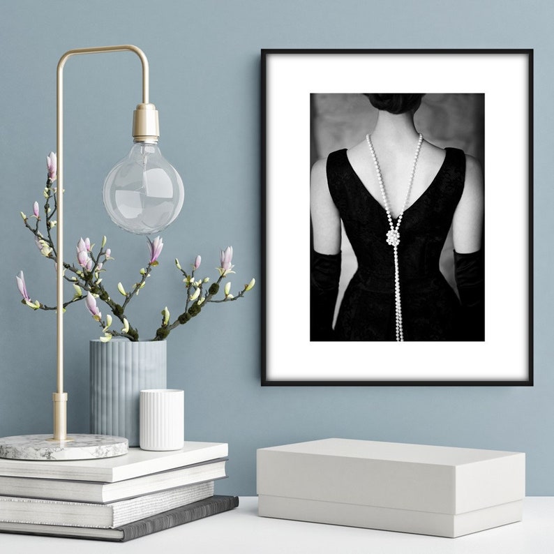 Black and White Print. Glamour Wall Art Print Fashion Prints Etsy