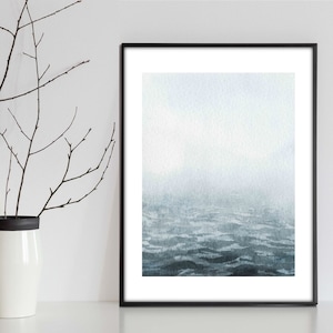 Ocean Waves Entryway Watercolour Wall Decor Instant Printable Art, Deep Ocean  Poster Print, Modern Beach House Nantucket Coastal Wall Print