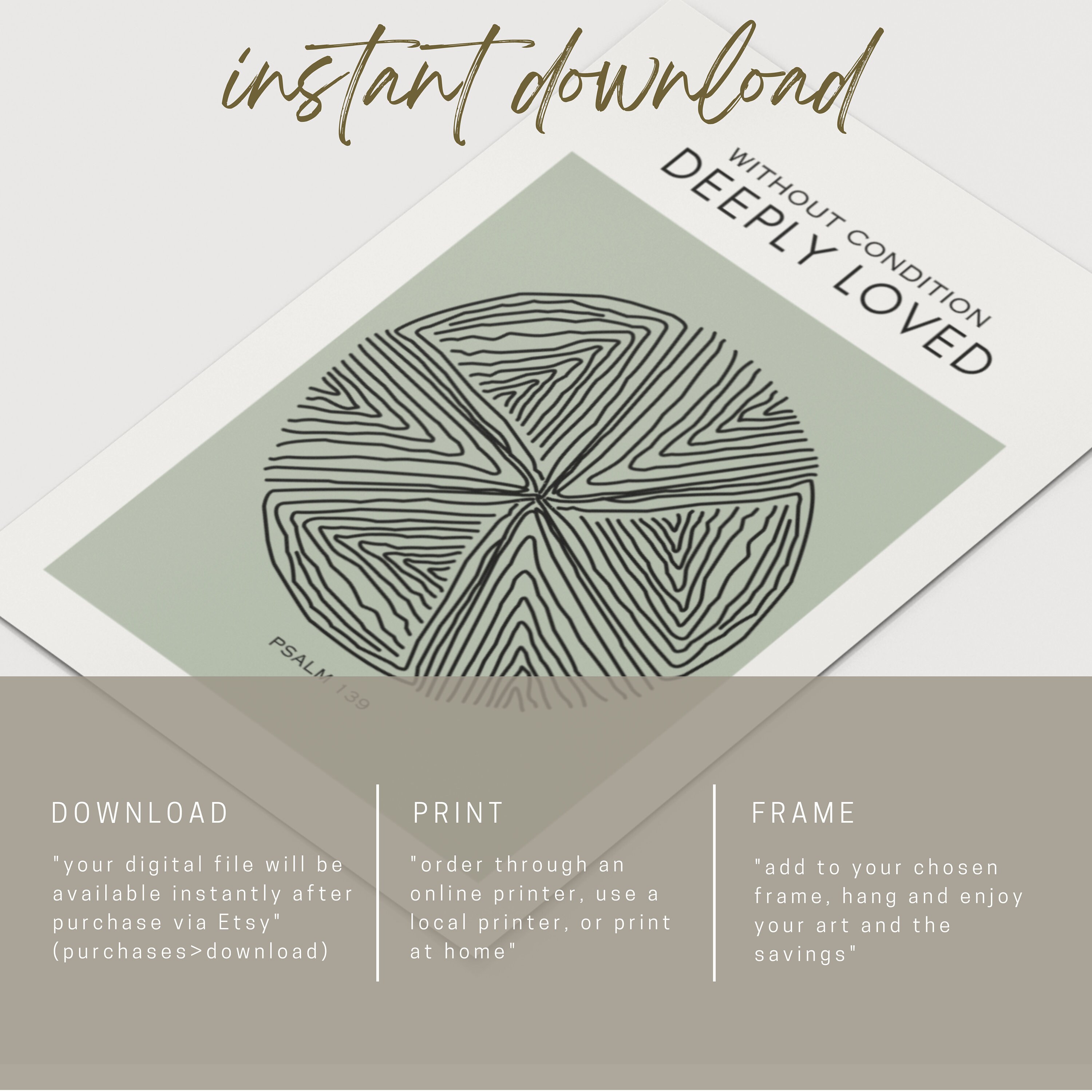Sage Green Wall Art Prints Modern Christian Set of 2 Prints, Bible ...