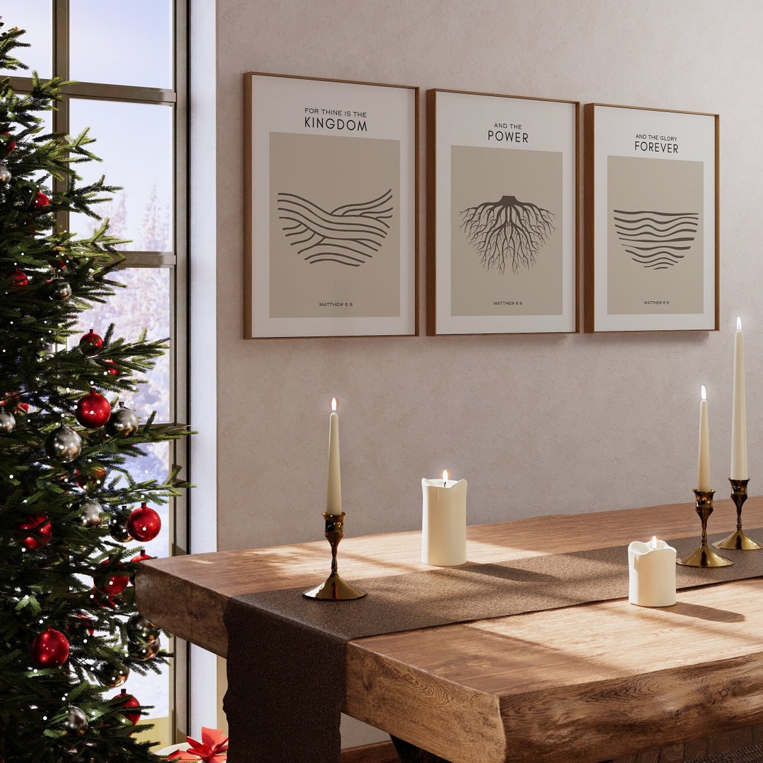 Minimalist Modern Christian Wall Art the Lords Prayer Bible Print ...