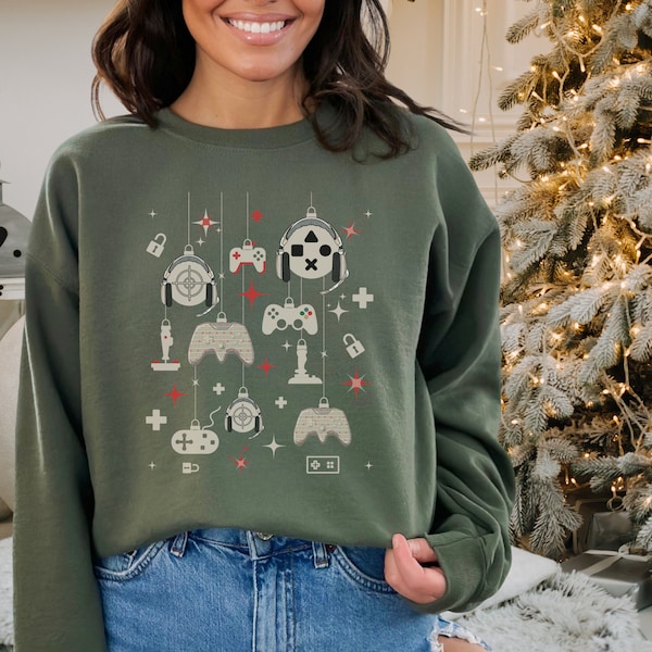 Video Game Christmas Sweater Etsy