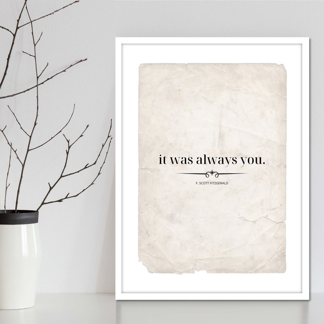 F Scott Fitzgerald It Was Always You Fitzgerald I Poetry Lover Birthday