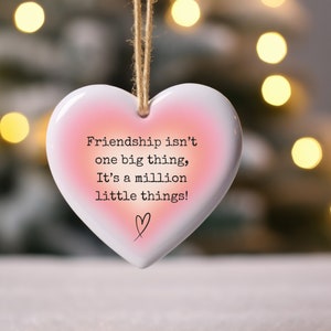 Friend Gift Aura Heart Keepsake Ornament, Thank You Keepsake Gift, Thank You Present For Friend, Trendy Pink Aura Heart Bridesmaid Thank You
